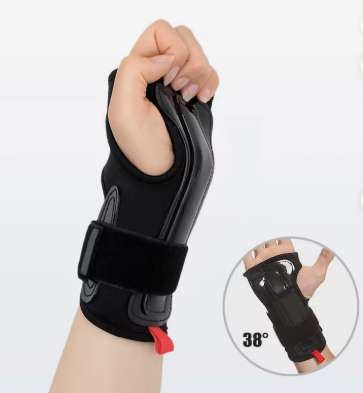 Aofit New Adjustable Durable Breathable Steel Plate Wrist Guard Buckle Closure Summer Sports Skating Skiing Skateboard